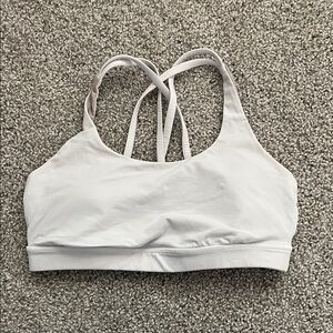 Lululemon White Energy Sports Bra Size 10